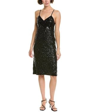 Michael Kors Sequin Silk Slip Dress - Black