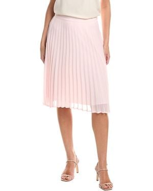 Tahari Petite Accordion Pleated Midi Skirt - Pink