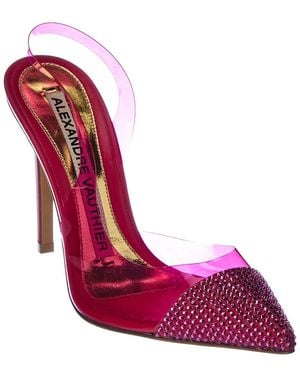 Alexandre Vauthier Amber Ghost Cry 100 Vinyl & Leather Slingback Pump - Pink