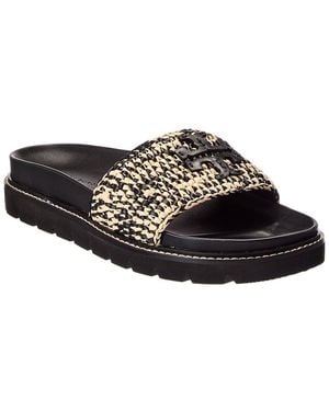 Tory Burch Everly Anatomic Lug Slide - Black