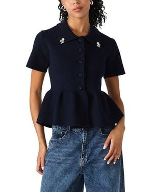 Steve Madden Roxanna Woven Top - Blue
