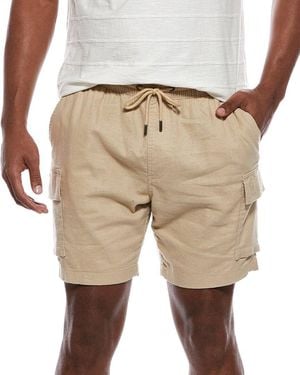 Onia Stretch Linen-Blend Cargo Short - Natural