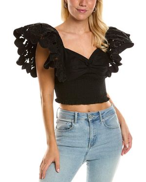 Tracy Reese Crop Top - Black
