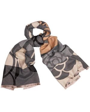 Saachi Fresh Floral Reversible Scarf - Metallic