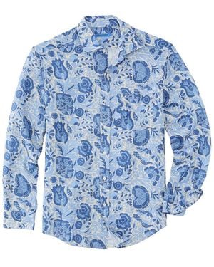 J.McLaughlin Gramercy Linen Woven Shirt - Blue