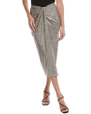 Joseph Ribkoff Tucked Shimmering Skirt - Metallic