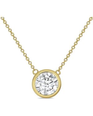 Diana M. Jewels Diana M. 14K 9.00 Ct. Tw. Lab-Grown Diamond Pendant Necklace - Metallic