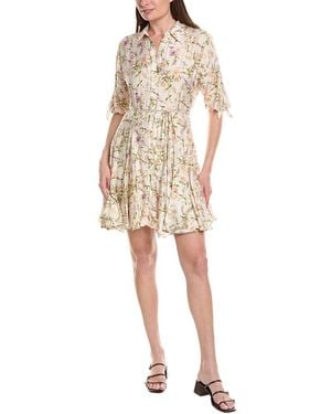 Taylor Geometric Print Fit & Flare Dress - Natural