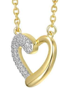 Genevive Jewelry 14K Diamond Cz Chain Necklace - Metallic