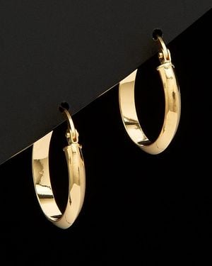 Italian Gold 18K Hoops - Black