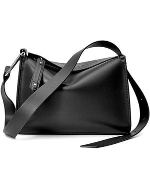 Adele Berto Leather Shoulder Bag - Black