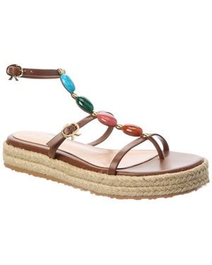 Gianvito Rossi Shanti Beach Leather Platform Sandal - Pink