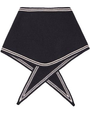 Saachi Solid Triangle Scarf - Black