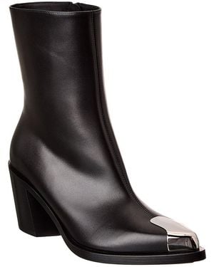 McQueen Punk Leather Boot - Black