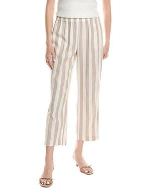 Jones New York Linen-Blend Crop Pant - Natural