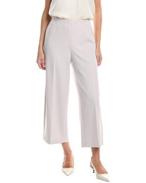 Anne Klein High Rise Pull-On Wide Leg Crop Pant - Purple