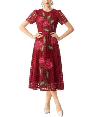 Olivia Taylor Midi Dress - Red