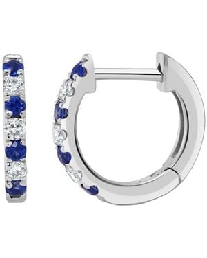 Sabrina Designs 14k 0.24 Ct. Tw. Diamond & Sapphire Huggie Earrings - Blue