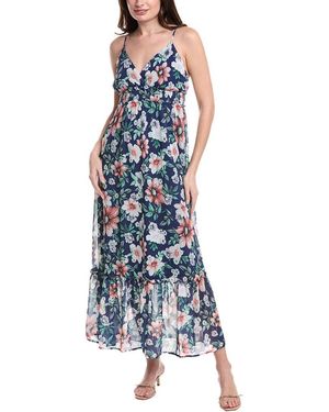 Marion Smocked Maxi Dress - Blue