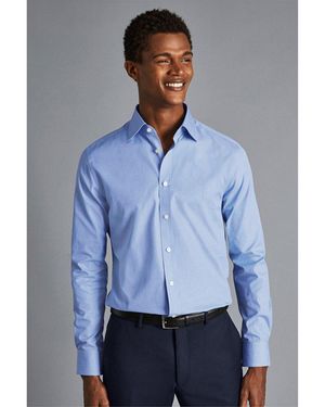 Charles Tyrwhitt Slim Fit Egyptian End On End Poplin Shirt - Blue