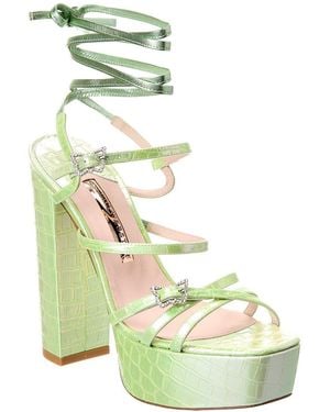 Sophia Webster Venus Leather Platform Sandal - Green