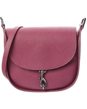 Botkier Trigger Leather Saddle Bag - Purple