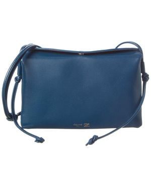 Celine Trio Leather Shoulder Bag - Blue