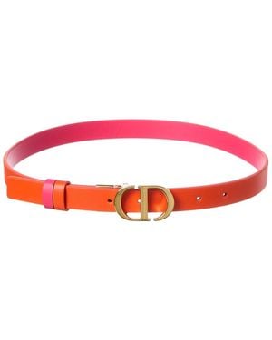 Dior Reversible Leather Belt - Red