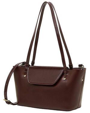 Adele Berto Leather Tote - Brown