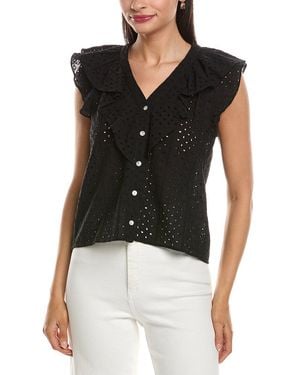 Nanette Lepore Eyelet Blouse - Black