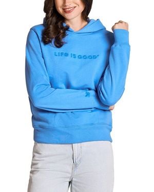 Life Is Good. Good Vibes Fleece Hoodie - Blue