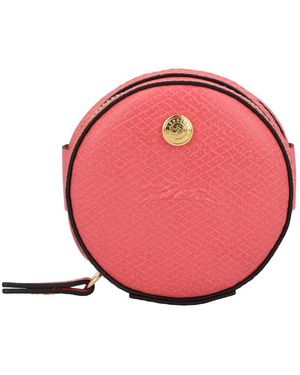 Longchamp Epure Coin Purse With Cord - Pink