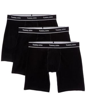 Tommy John Set Of 3 Essential Cool Boxer Brief - Black