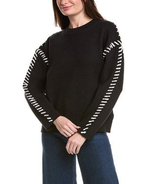 English Factory Whipstitch Jumper - Black