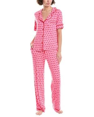 Room Service Pjs 2Pc Dakota Pant & Top Pajama Set - Red