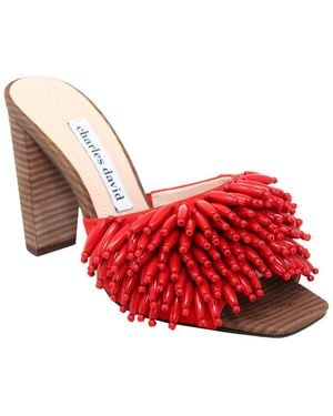 Charles David Hottie Suede Sandal - Red