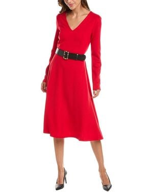 DKNY Fit & Flare Dress - Red