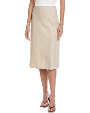 Vince Easy Linen-Blend Slip Skirt - Natural