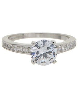 Sterling Forever Cz Radiant Engagement Ring - White