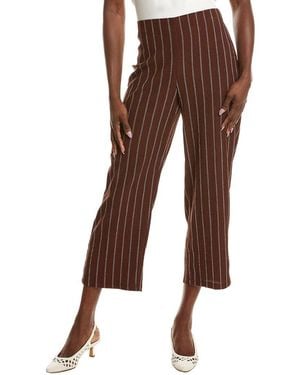 Anne Klein Wide Leg Crop Pant - Brown