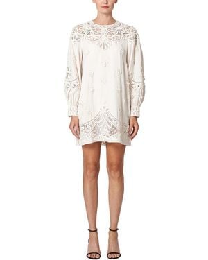 Carolina Herrera Puff Sleeve Polyester Mini Dress - White