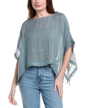 Eileen Fisher Linen Poncho - Blue