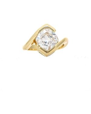 Rivka Friedman 18K Plated Cz Stackable Ring - Metallic