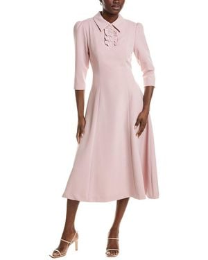 BURRYCO Solid Midi Dress - Pink