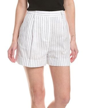 Rag & Bone Celia Stripe Linen-Blend Short - White