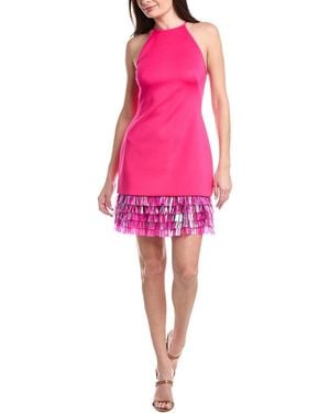 SHO by Tadashi Shoji Solid Mini Dress - Pink