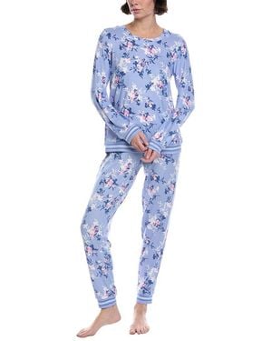 Ellen Tracy 2Pc Jogger Pyjama Set - Blue