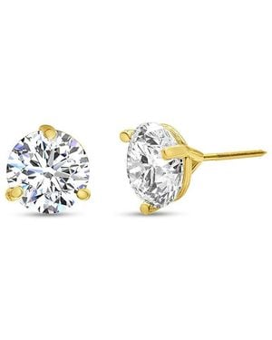 SuperJeweler 14K 4.00 Ct. Tw. Lab-Grown Diamond Earrings - Metallic