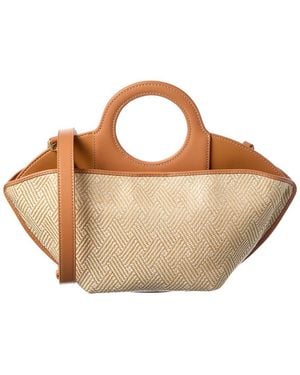 J.McLaughlin J. Mclaughlin Tropezienne Leather-Trim Tote - Brown