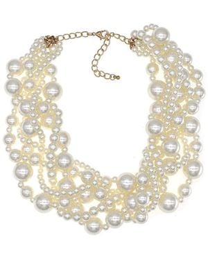 Liv Oliver 6-15mm Pearl Necklace - Metallic
